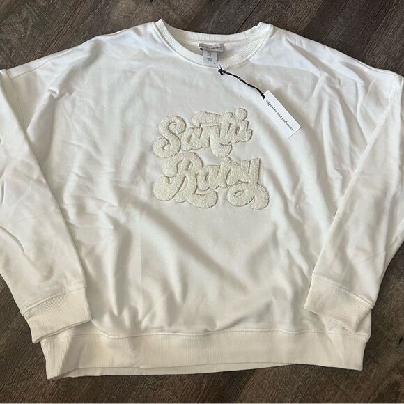 Cupcakes and Cashmere "Santa Baby" Ivory Sweatshirt-Size Medium - Picture 1 of 7